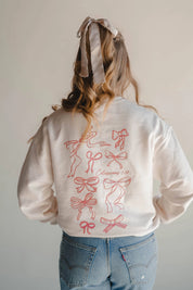 Pink Bow 'He Holds All Together' Ivory Pullover
