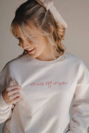 Pink Bow 'He Holds All Together' Ivory Pullover