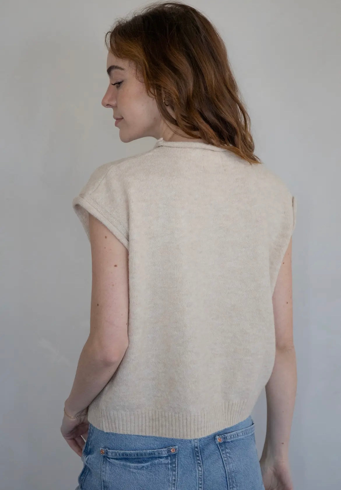 Piper Neutral Vest Cardigan