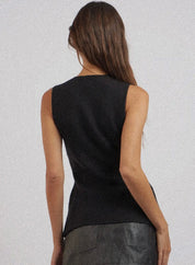 Taylor Sleeveless Black Vest