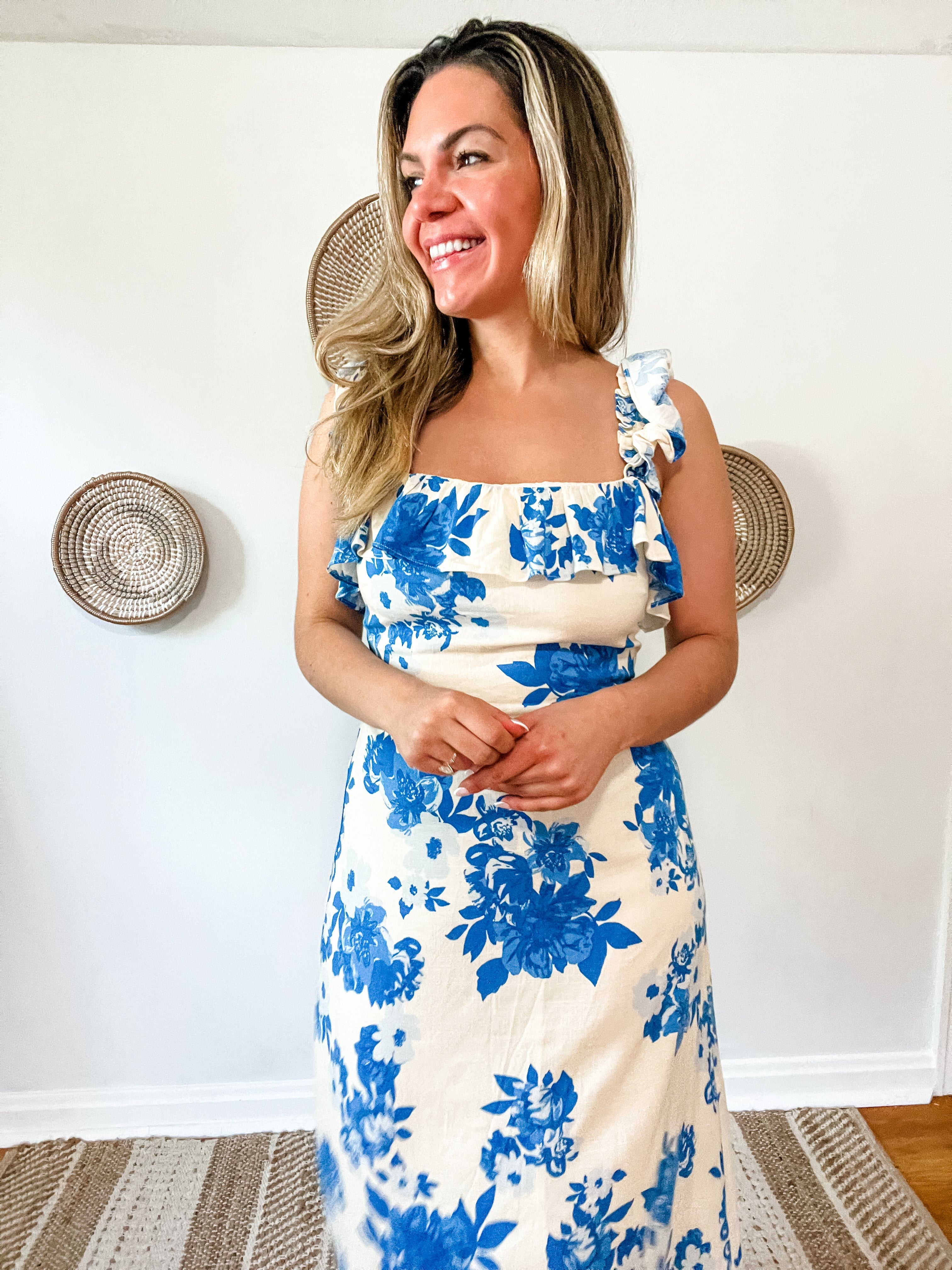 St. Tropez Floral Midi Dress 3 XL