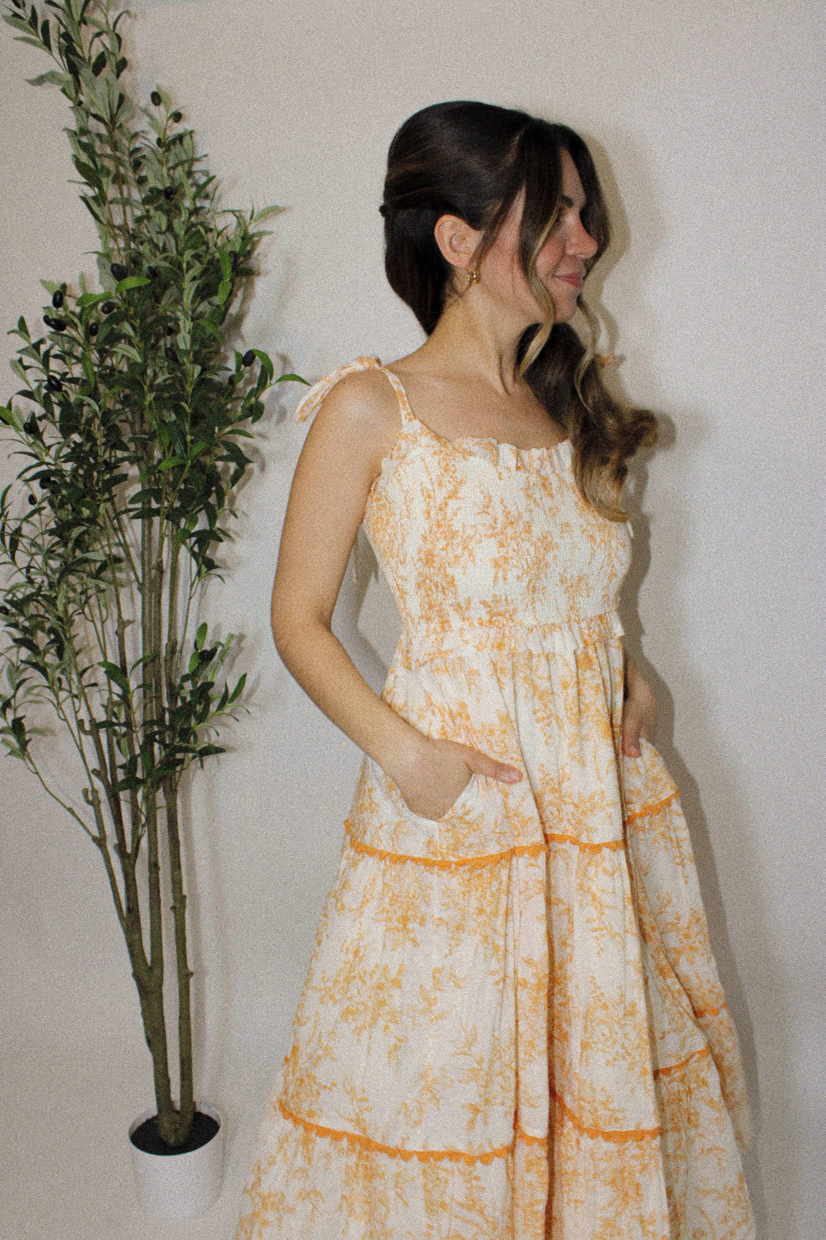Golden Hour Muse Midi Dress