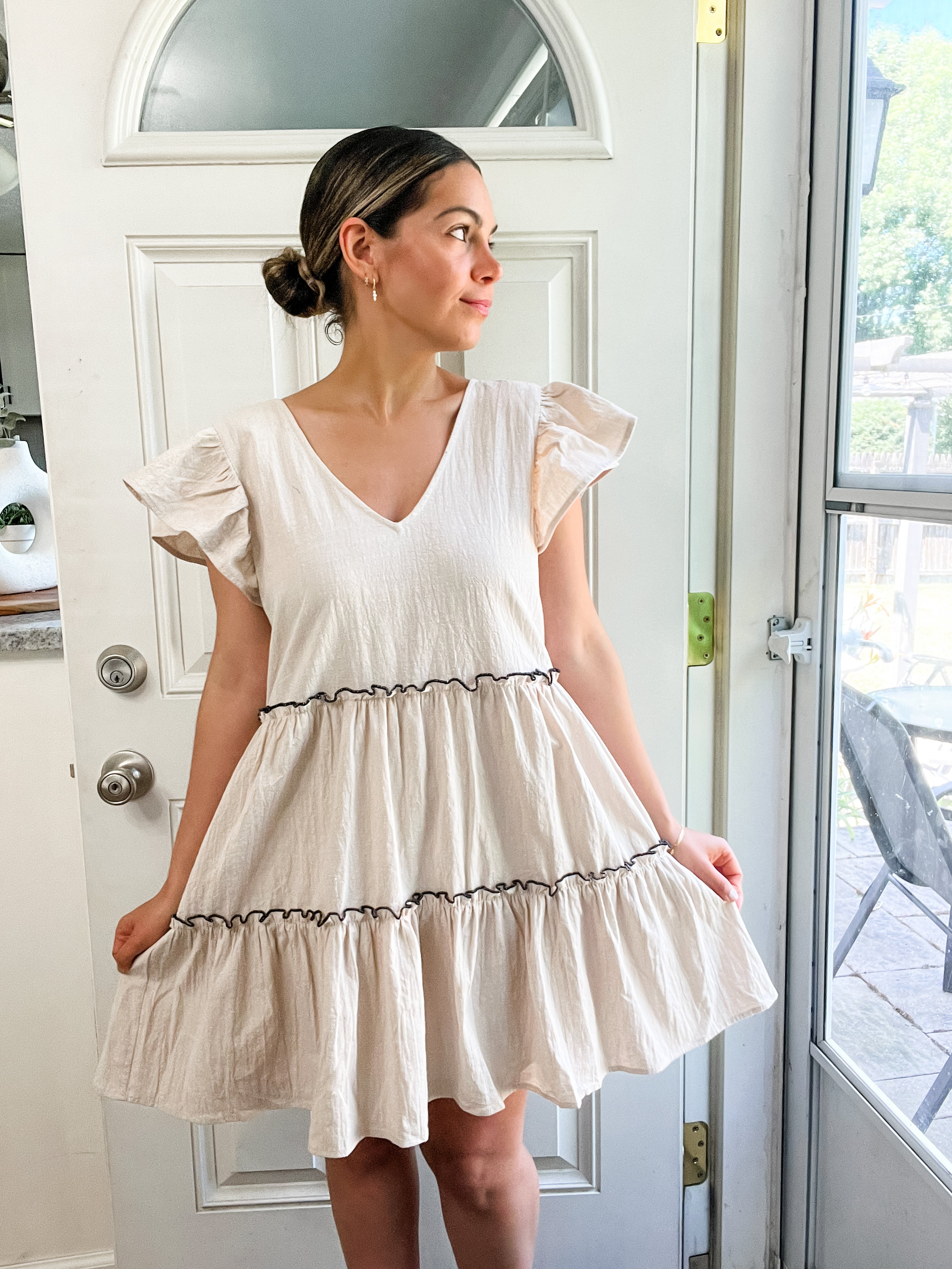Stella Linen Tiered Dress