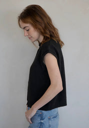 Piper Black Vest Cardigan