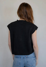 Piper Black Vest Cardigan