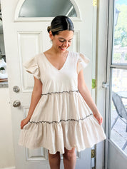 Stella Linen Tiered Dress