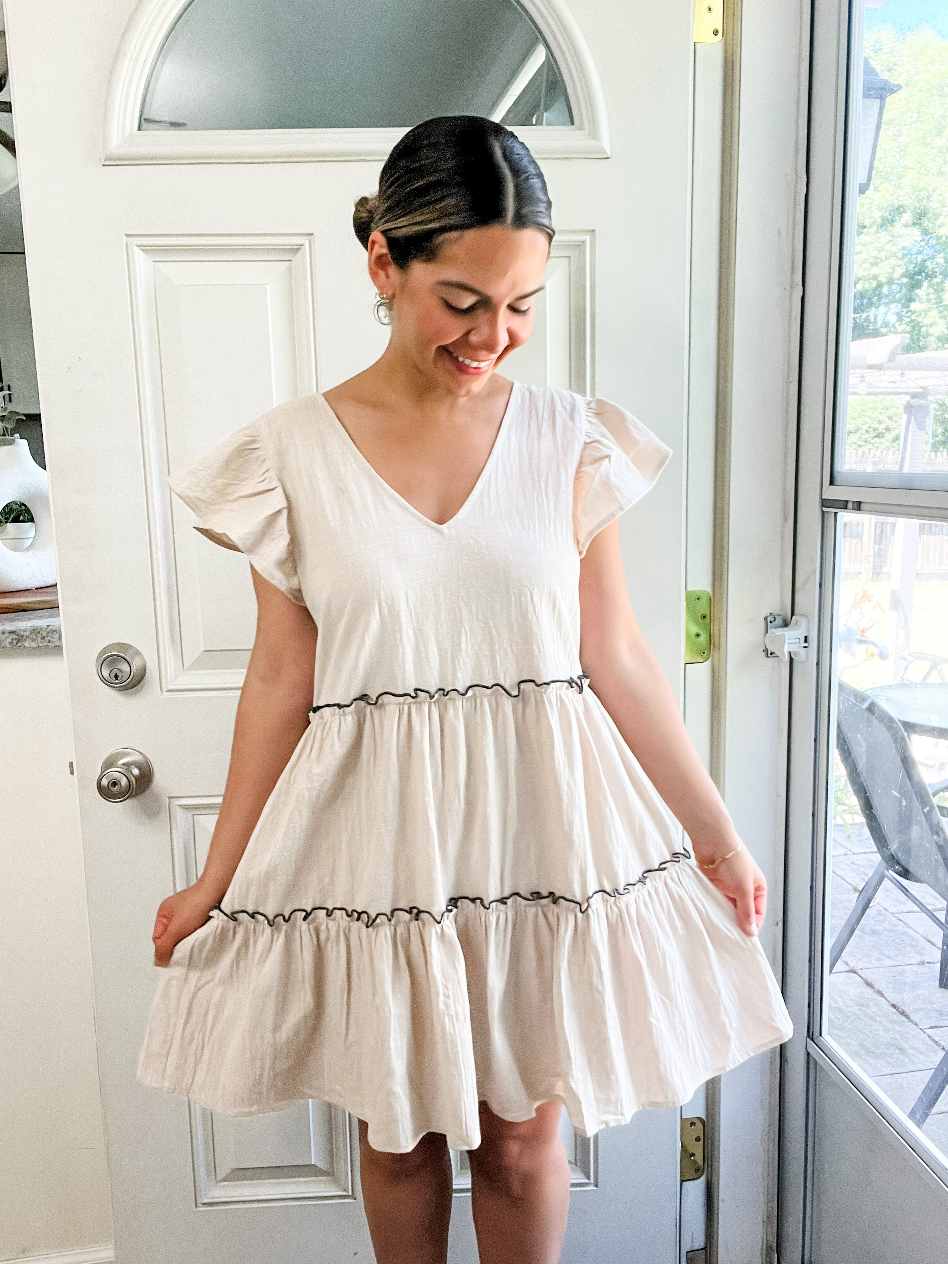 Stella Linen Tiered Dress