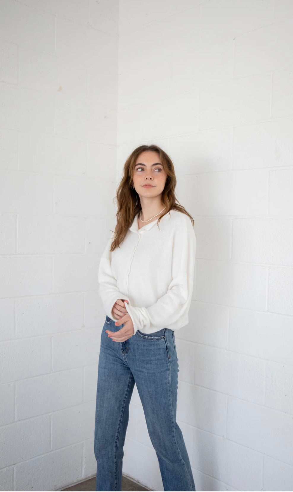 Piper Cardigan in White