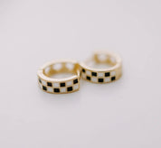 Black and White Checkered Hoops