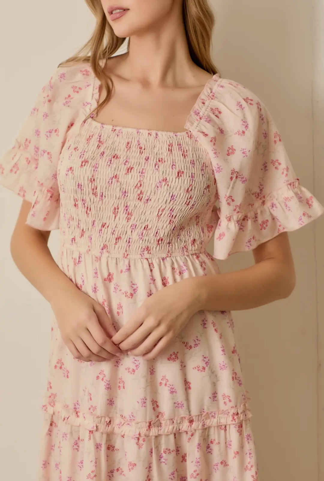 Faith Blush Pink Floral Dress