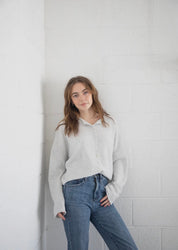 Piper Light Gray Cardigan