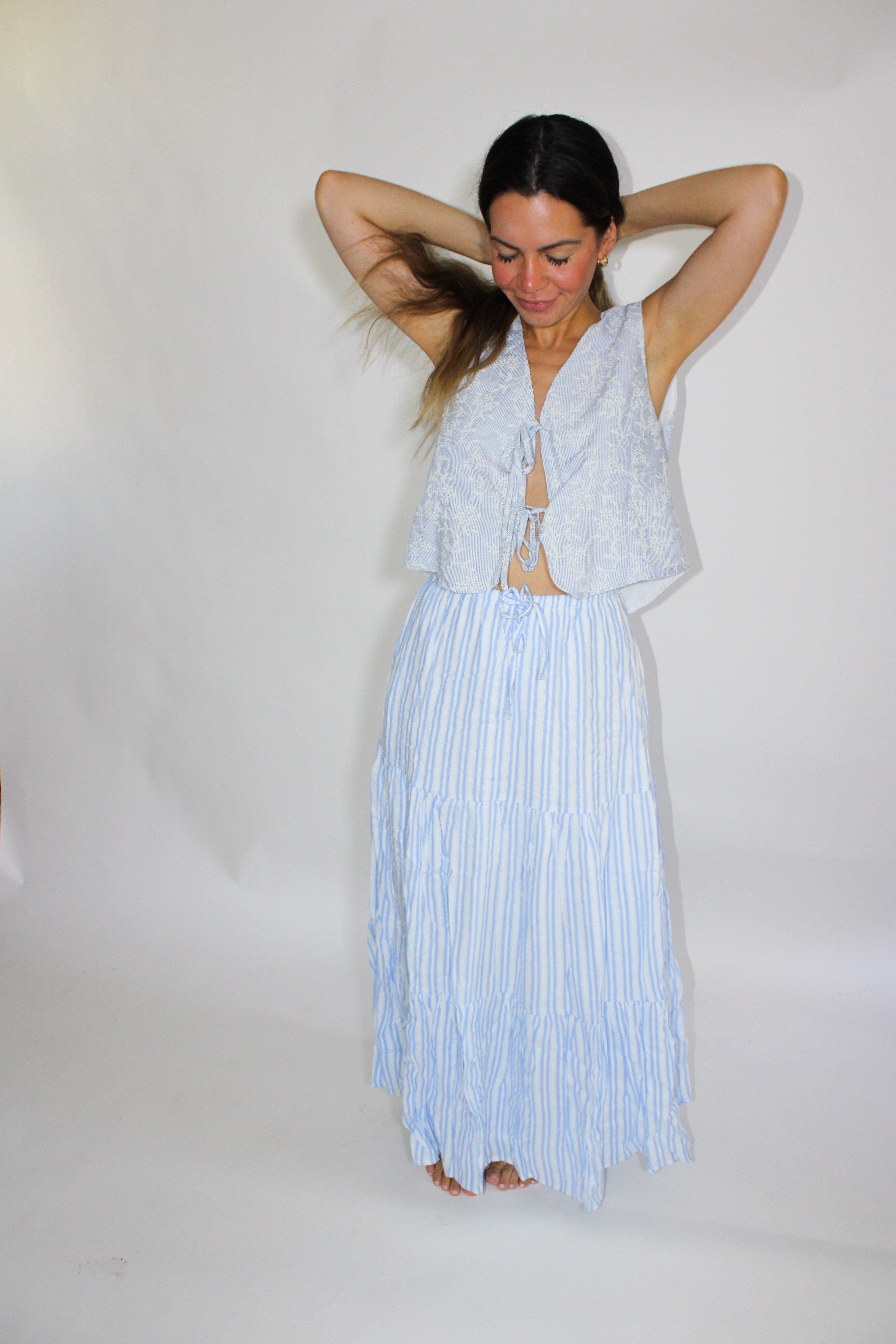 Skyline Striped Maxi Skirt