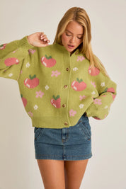 Apple Dreams Green Cardigan