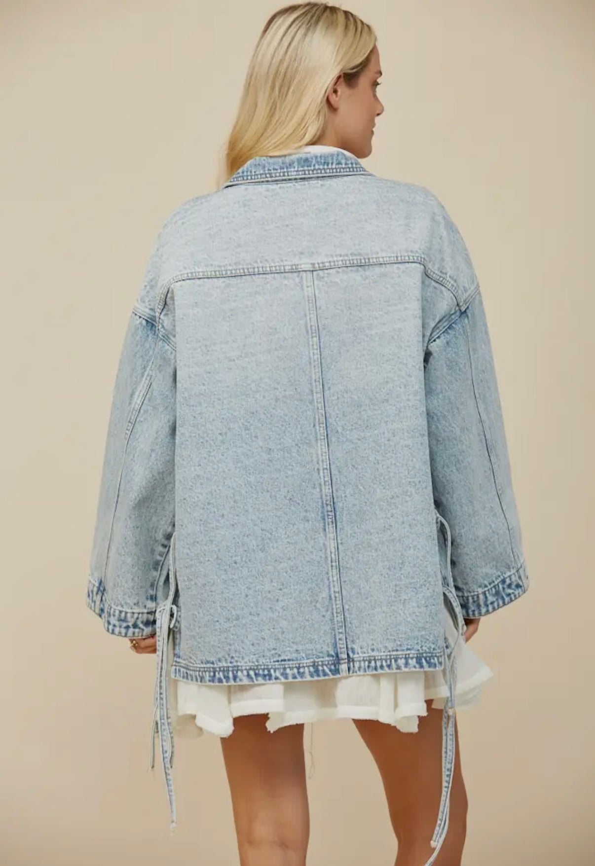 Boho Denim Jacket Oversized Jacket
