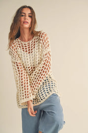 Seaside Knit Crochet Top