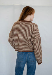 Piper Mocha Striped Cardigan