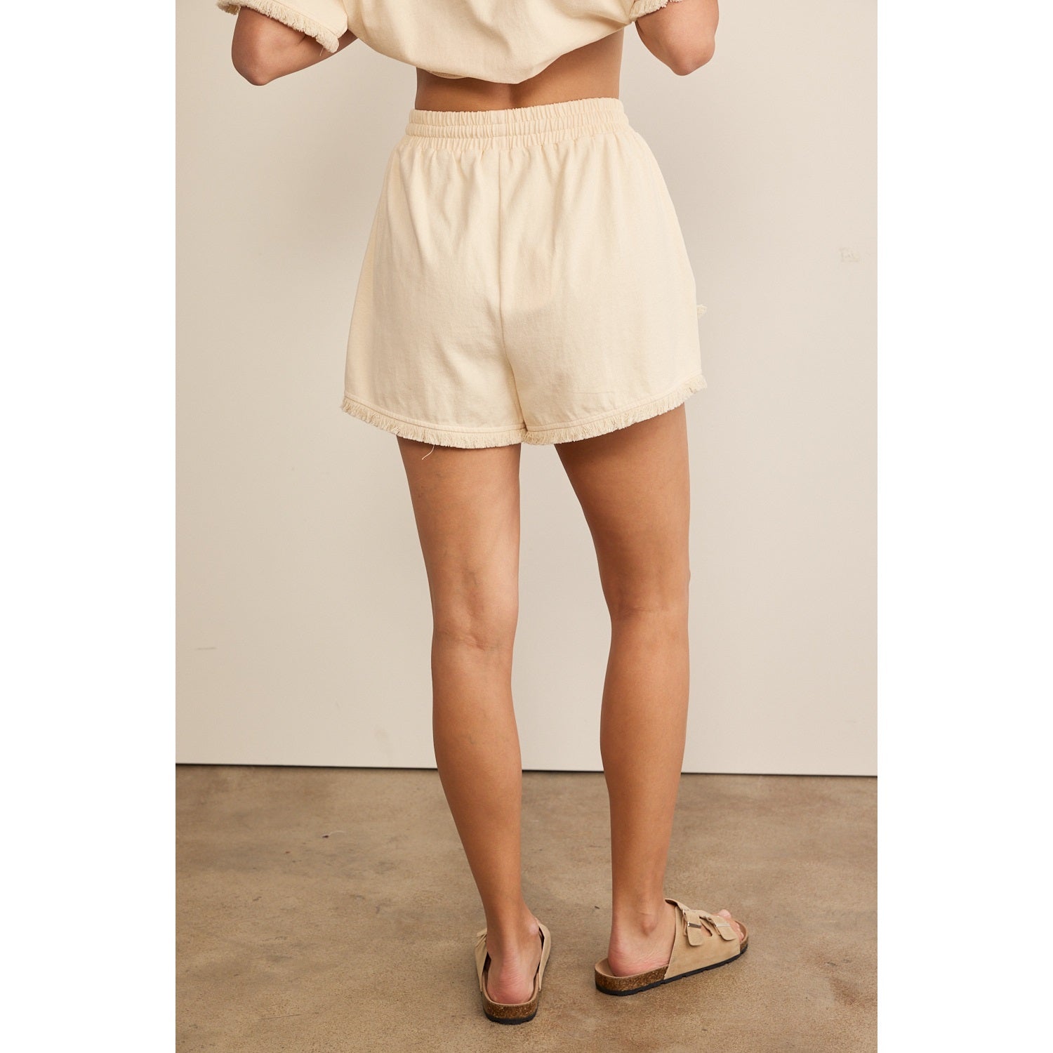 Buttercup Fringed Detail Cotton Shorts