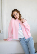 Piper Cardigan in Baby Pink