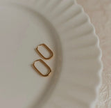 Hope Rectangle Paperclip Hoops