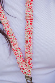 Red and Pink Floral Lanyard