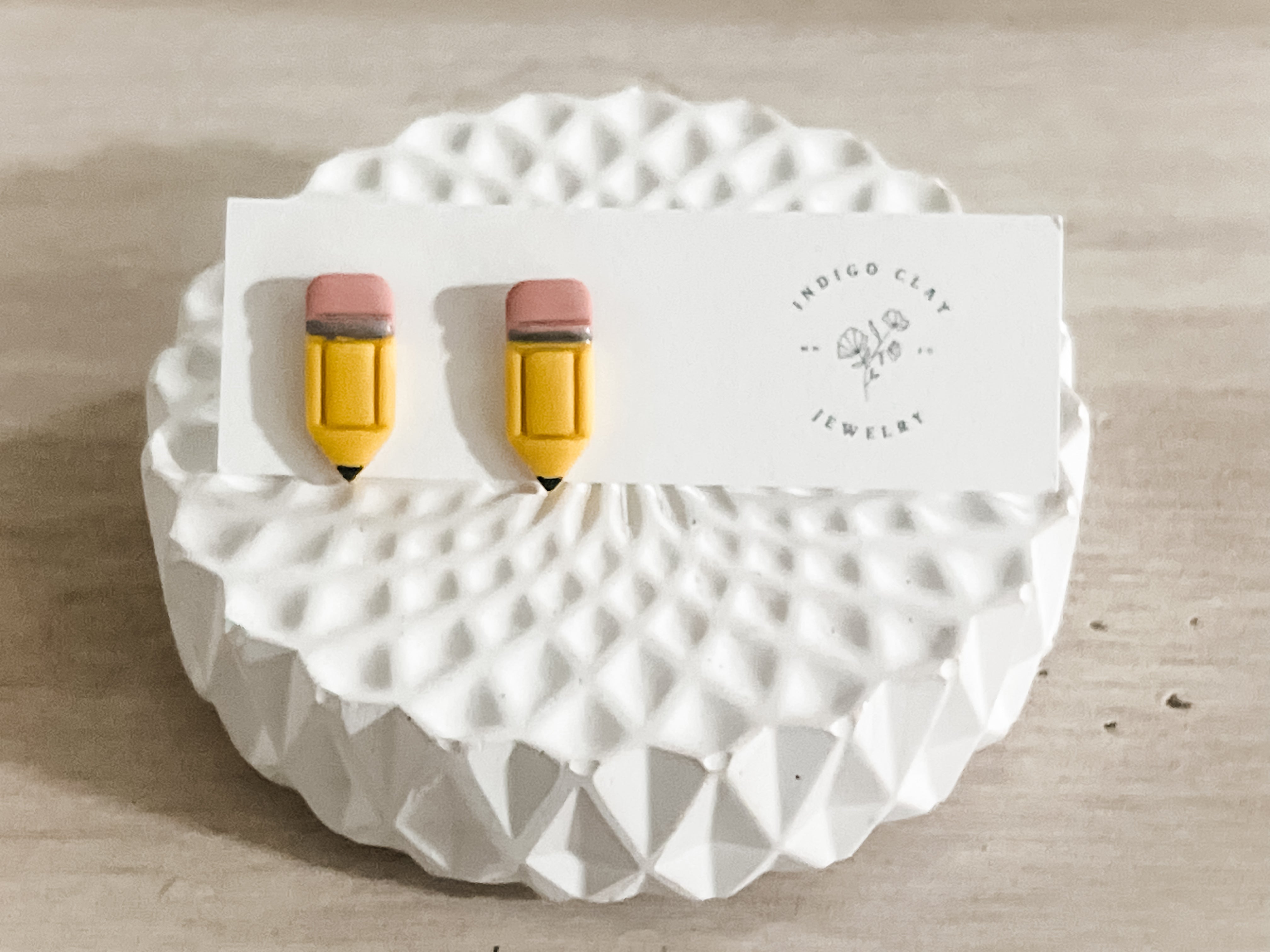 Pencil Polymer Clay Earrings