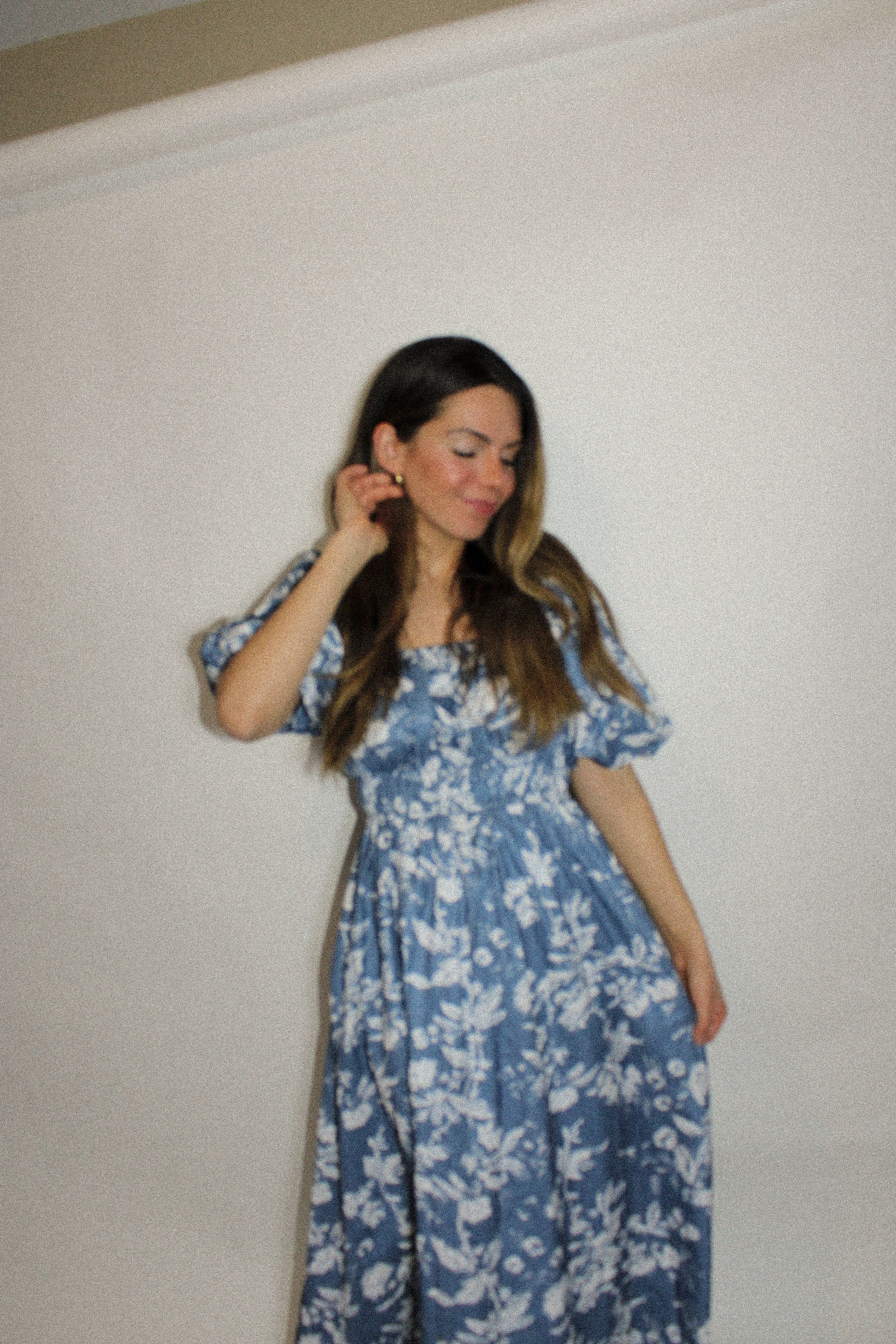 Abigail Blue Floral Print Dress