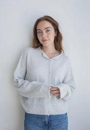 Piper Light Gray Cardigan