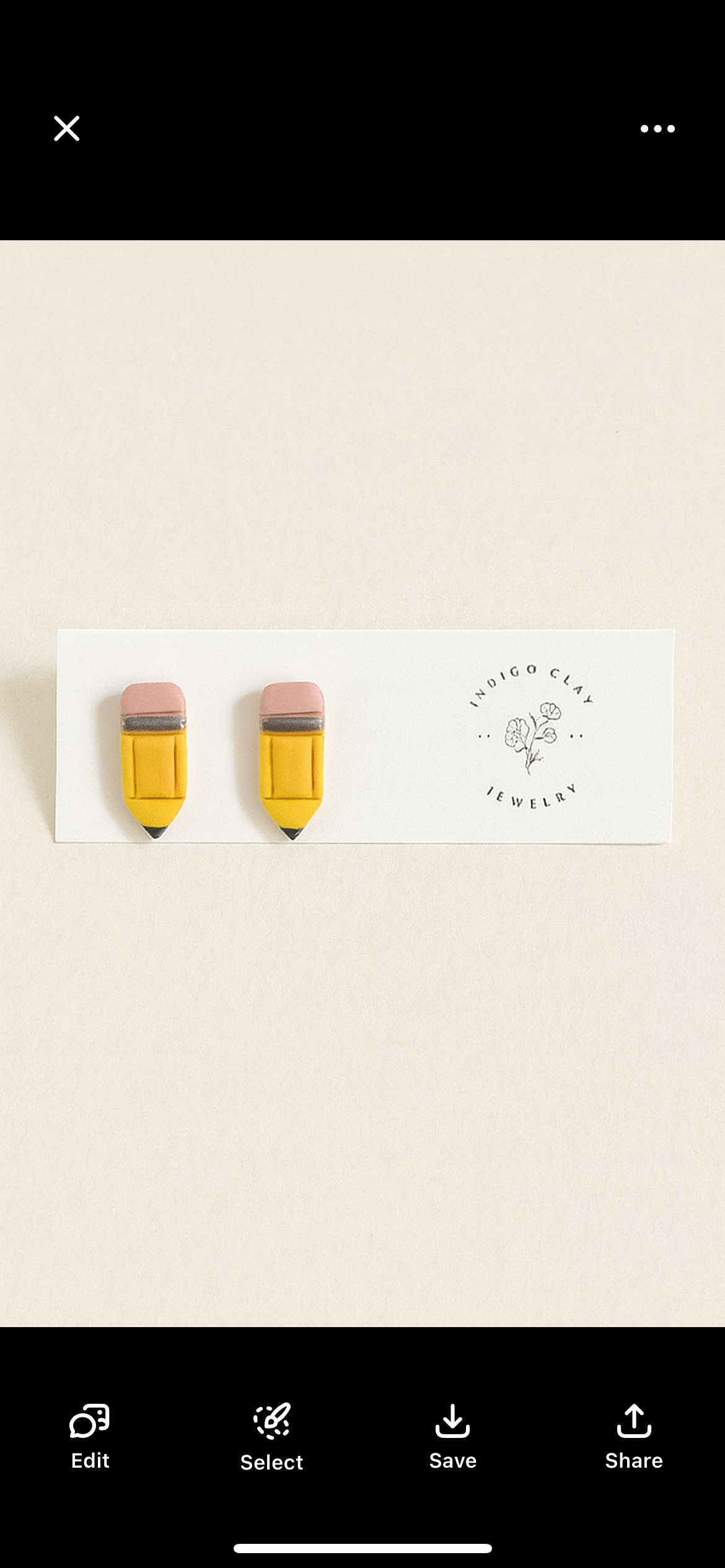 Pencil Polymer Clay Earrings