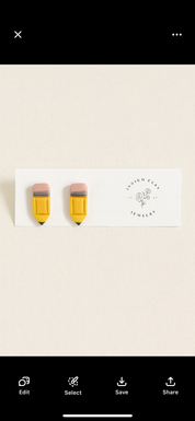 Pencil Polymer Clay Earrings
