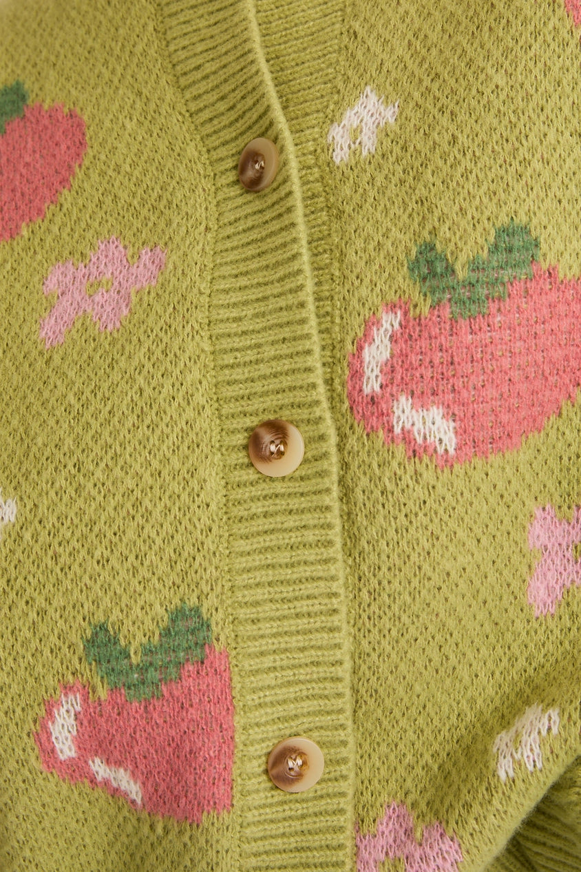 Apple Dreams Green Cardigan