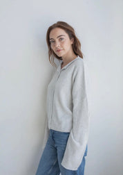 Piper Light Gray Cardigan
