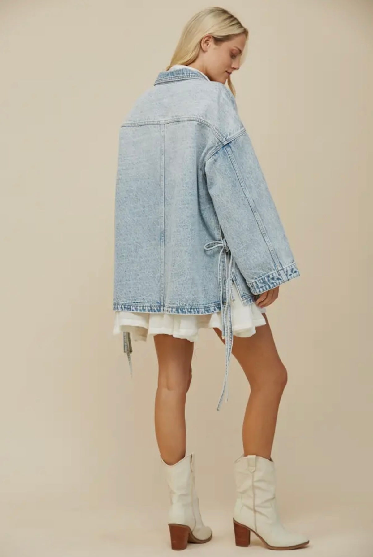 Boho Denim Jacket Oversized Jacket
