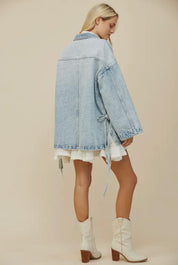 Boho Denim Jacket Oversized Jacket