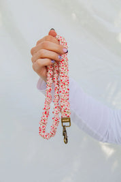 Red and Pink Floral Lanyard