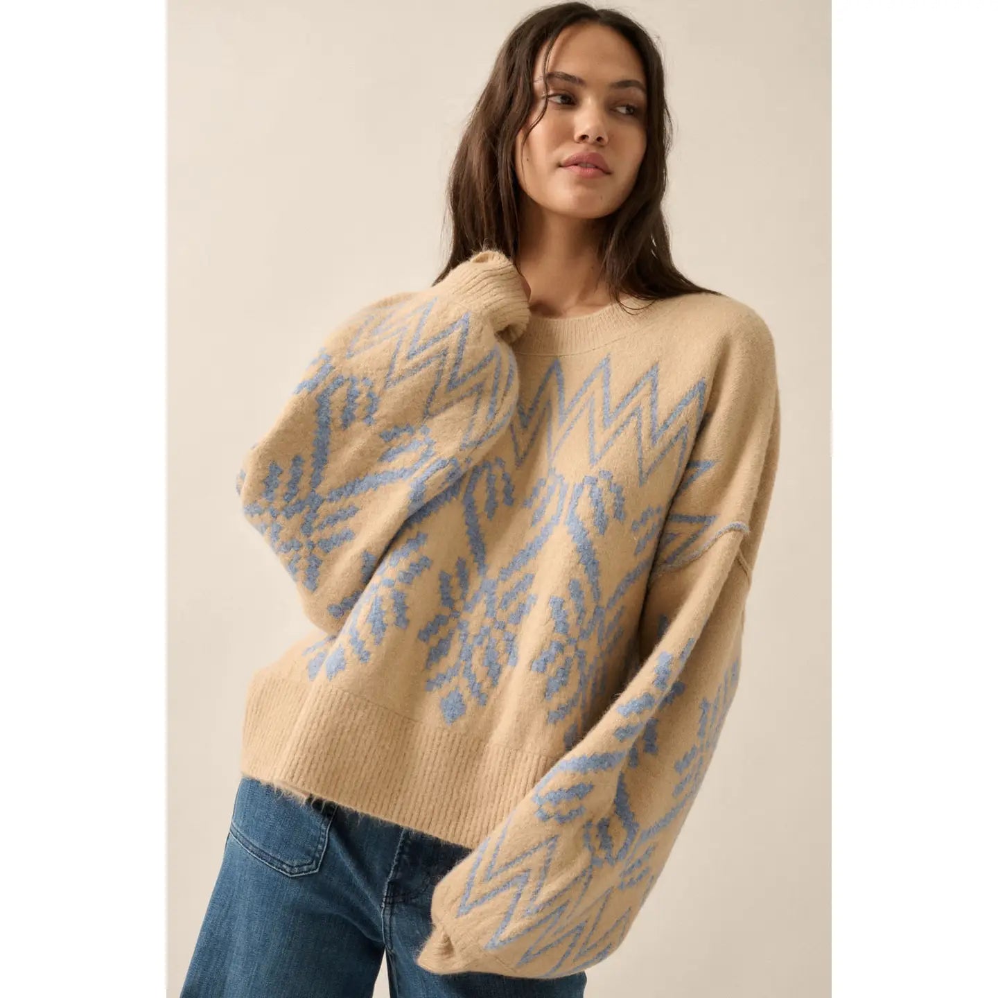 Alpine Knit Sweater in Coconut Milk