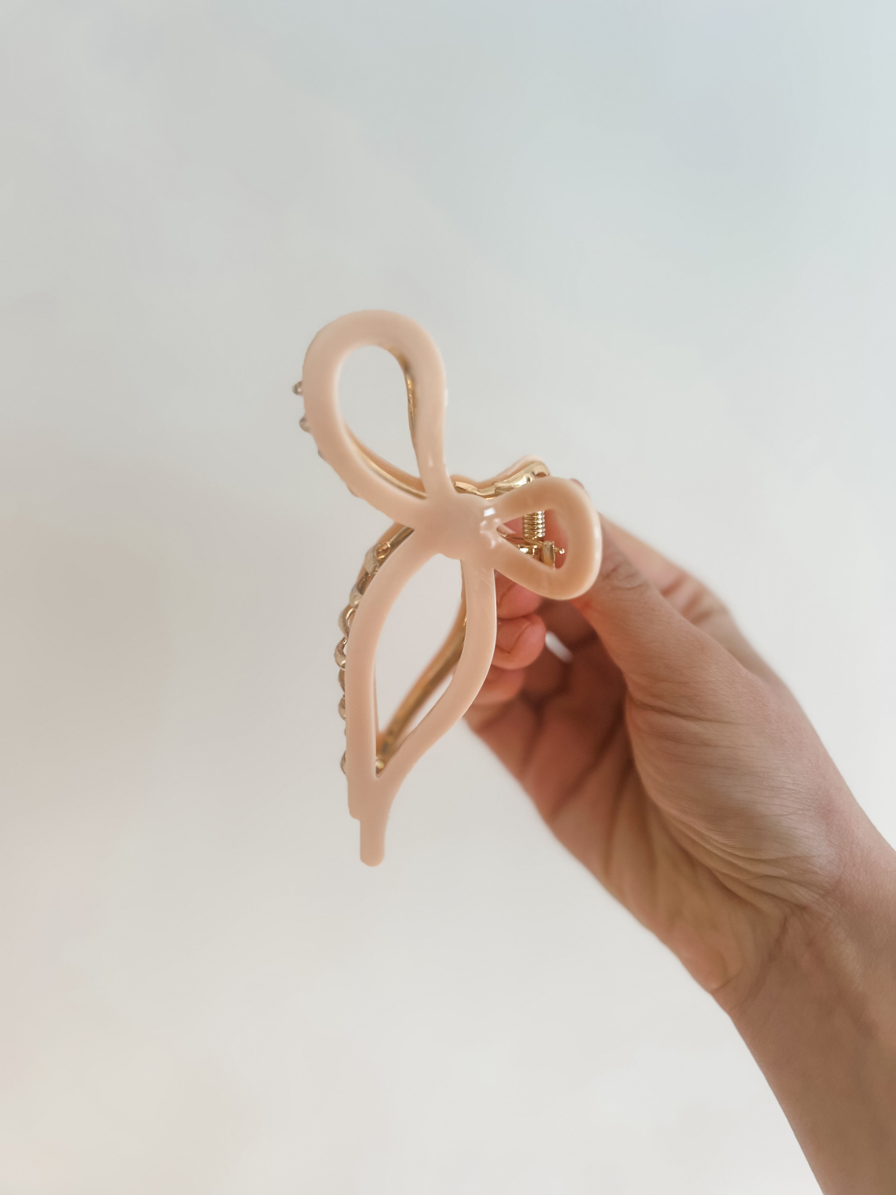 Bow Hair Clip in Pink