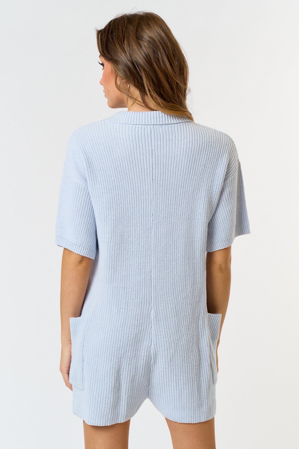 Baby Blue Sweater Romper