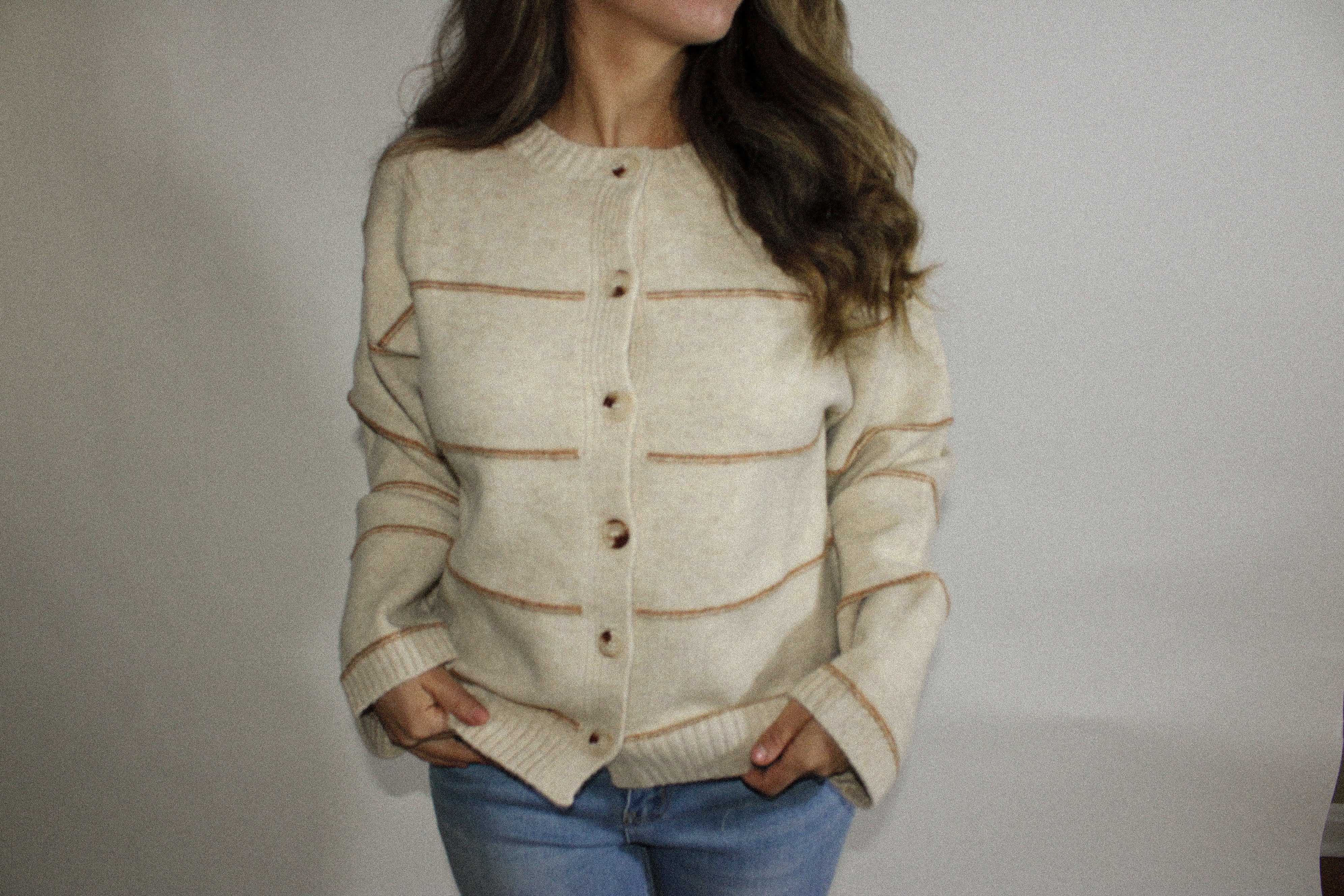 Bella Taupe Button Cardigan