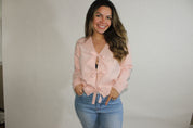 Pretty In Pink Blush Ribbon Sweater