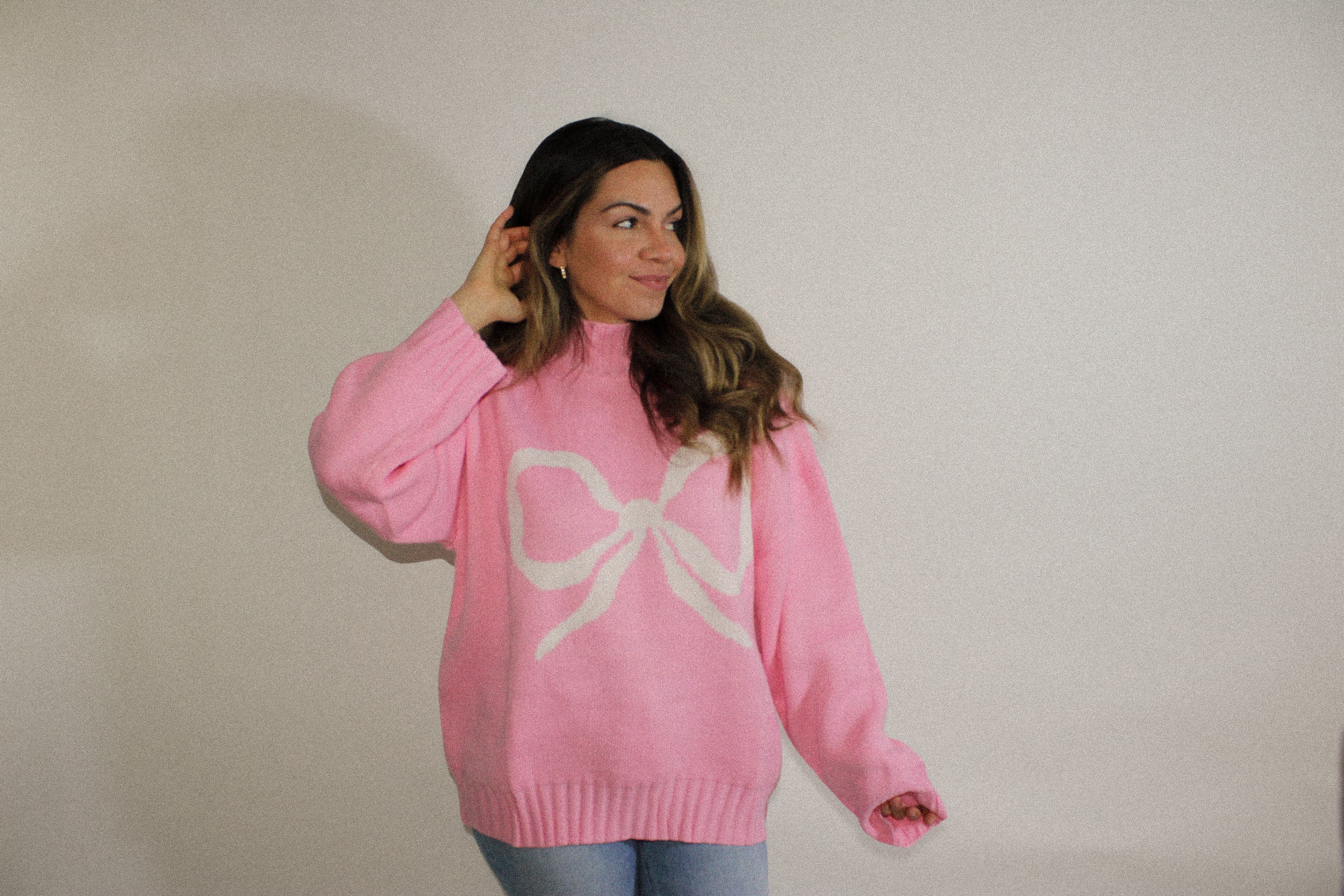 Blush Pink Ribbon Sweater