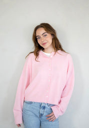 Piper Cardigan in Baby Pink