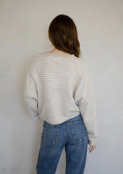 Piper Taupe Striped Cardigan