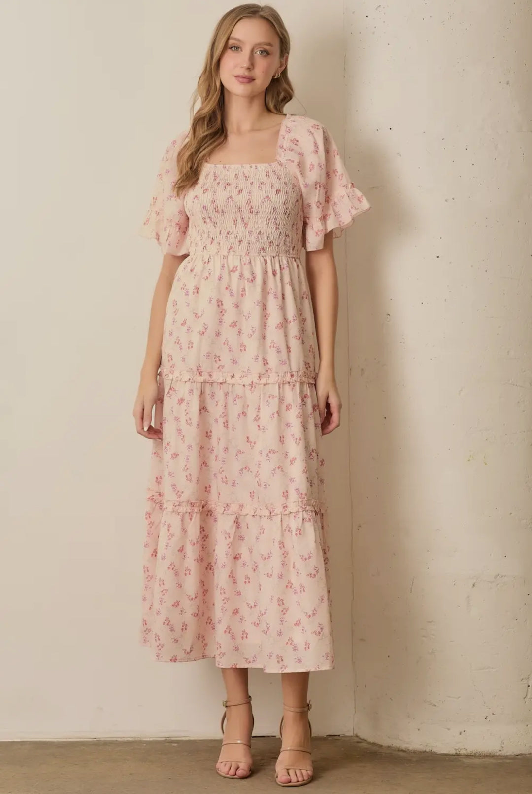 Faith Blush Pink Floral Dress Muted Closet Boutique Faith Blush Pink Floral Dress Muted Closet Boutique