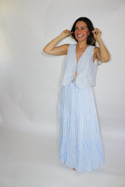 Skyline Striped Maxi Skirt