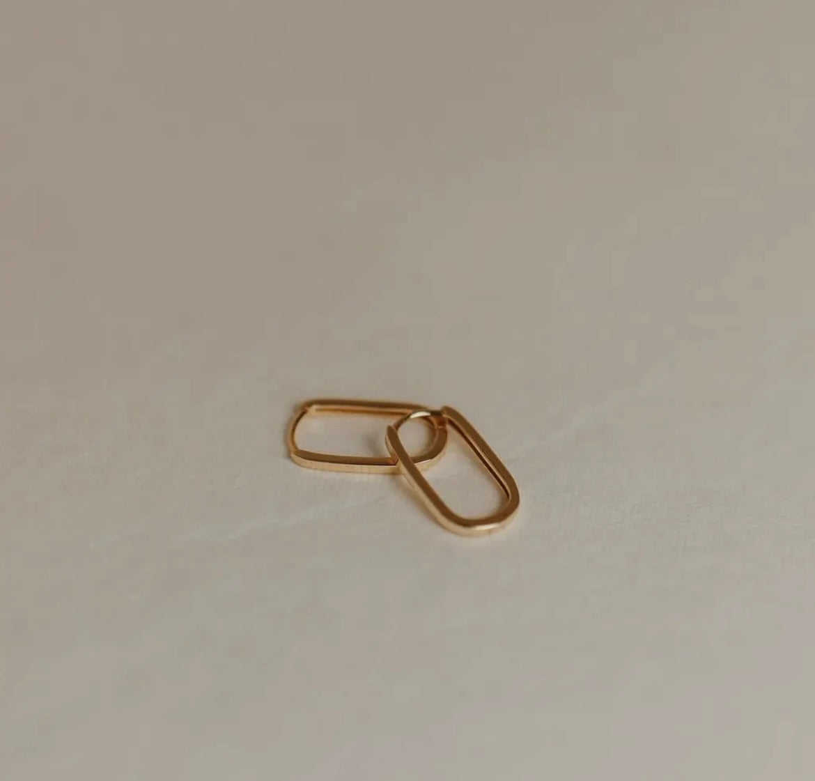 Hope Rectangle Paperclip Hoops