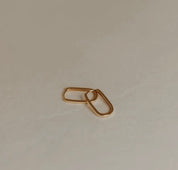 Hope Rectangle Paperclip Hoops