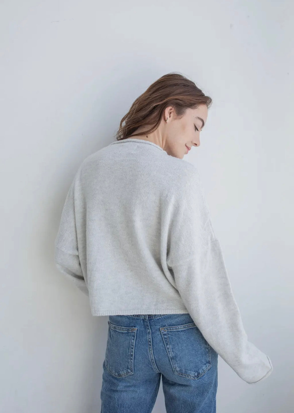 Piper Light Gray Cardigan
