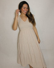 Bella Beige Maxi Dress