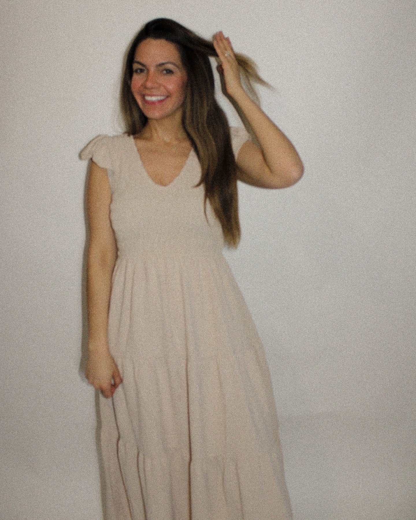 Bella Beige Maxi Dress