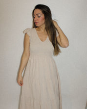 Bella Beige Maxi Dress